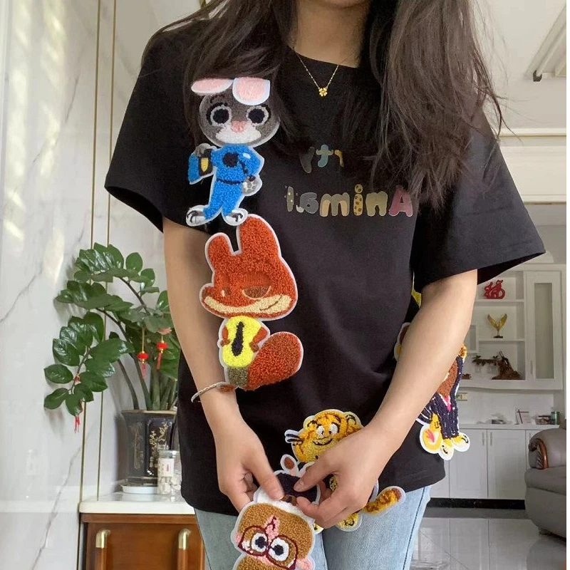 动物半袖男女T恤疯狂潮ins夏季学生情侣100%纯棉上衣宽松短袖甜美