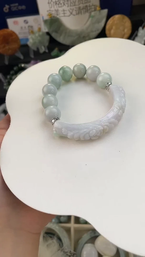 未镶嵌手链翡翠手工定制默认微瑕播介绍为准