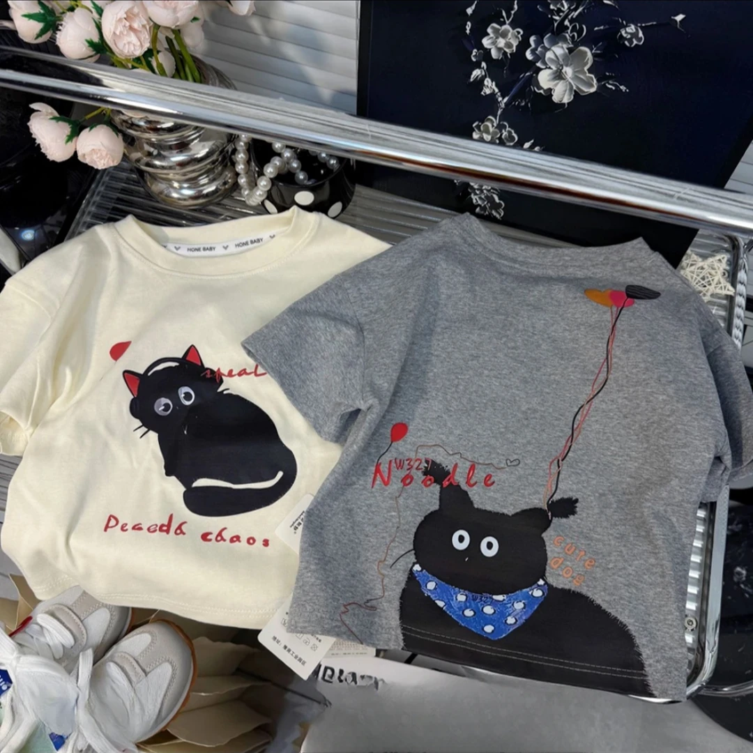 【清版不补】亲子装夏季儿童韩版时尚百搭短袖印花休闲圆领短袖