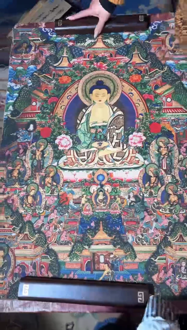 卷轴画龙妹的唐卡tk16