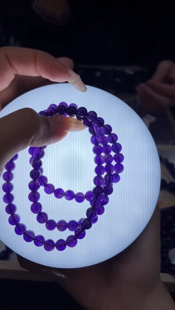 【闪购商品】水晶手链未镶嵌乌拉圭三圈卡6mm+多样性发其一