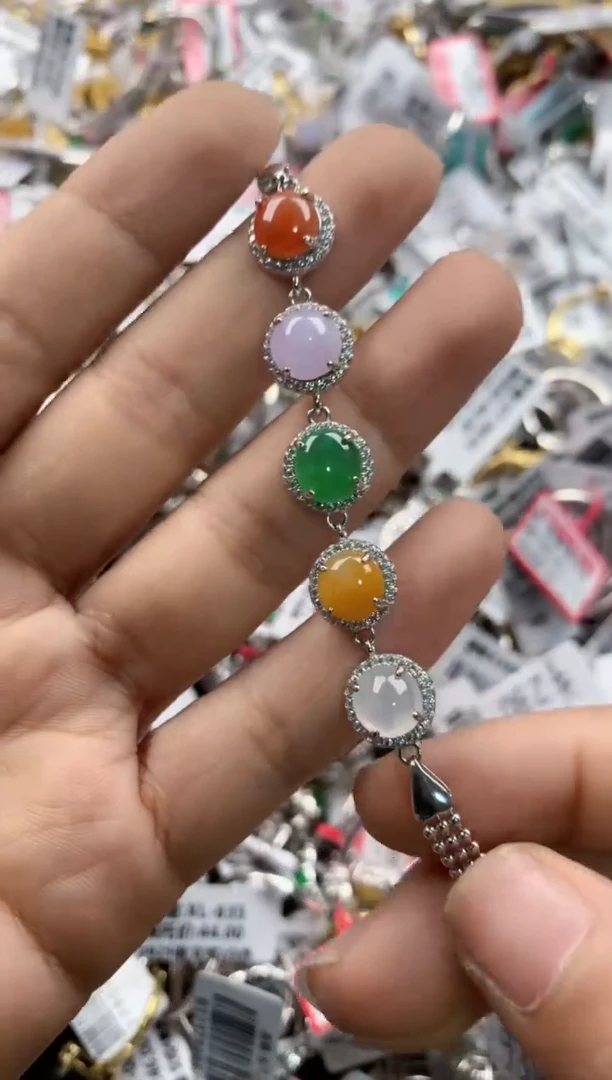 银S925镶嵌戒指翡翠666     7