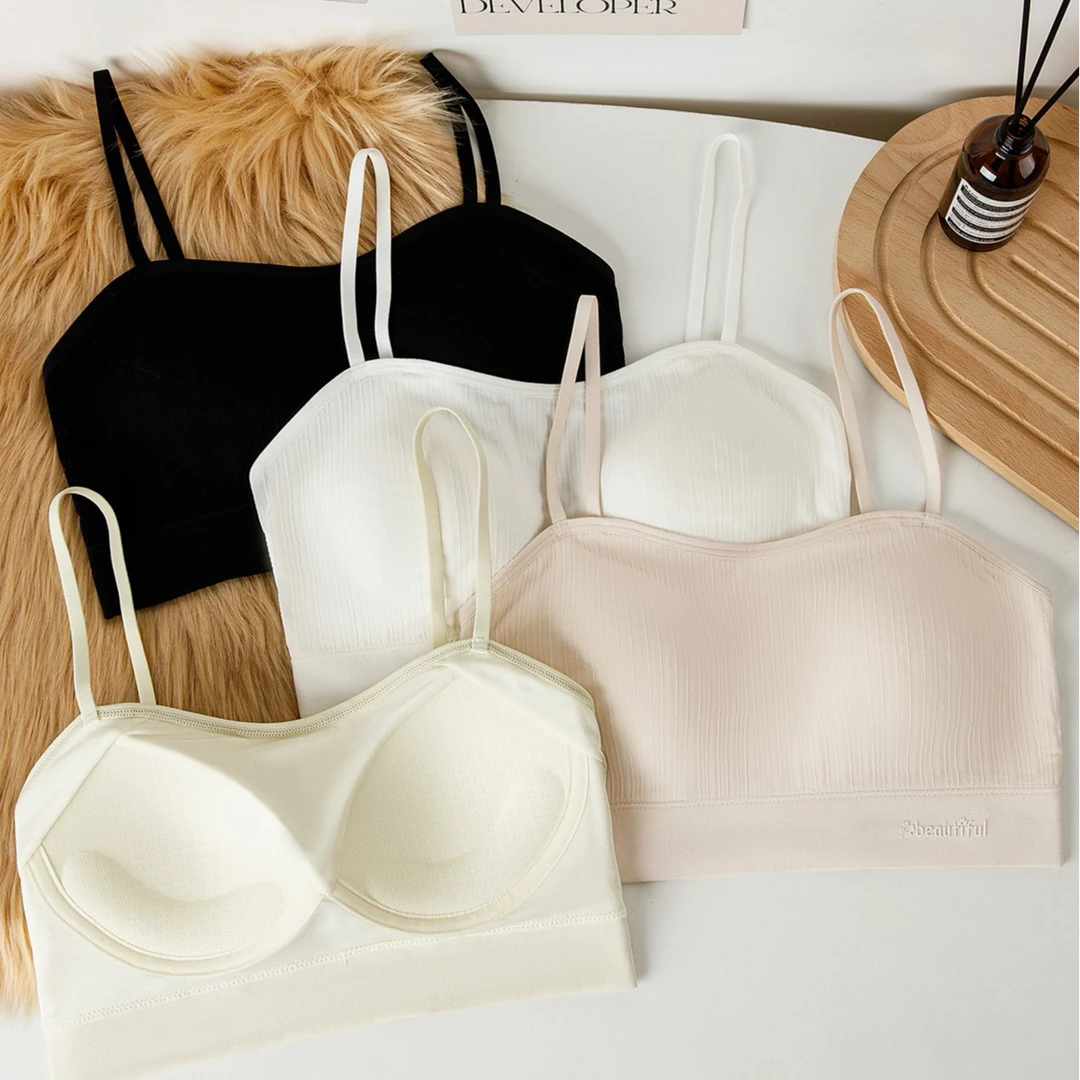 8971女士常规美背无排扣字母固定杯