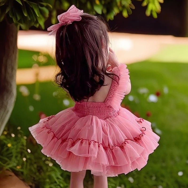 婴儿童装抓周礼服小女孩洋气一周岁宝宝tutu公主夏季蓬蓬连衣裙子