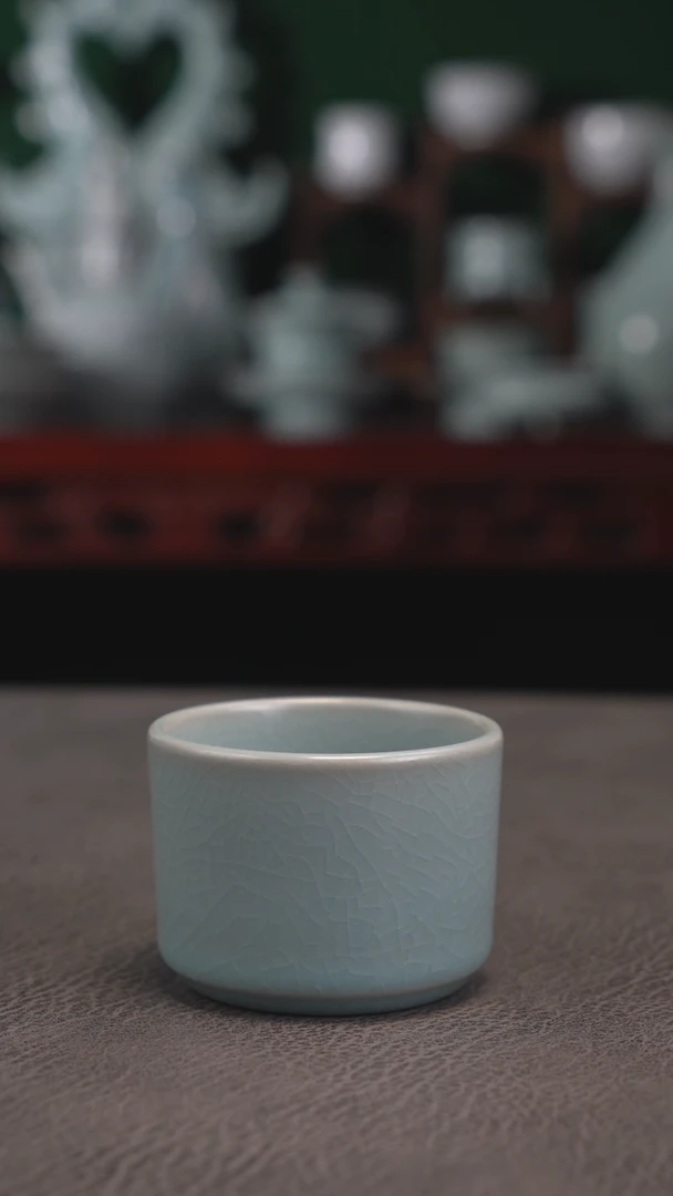 天青釉扳指杯精品-二