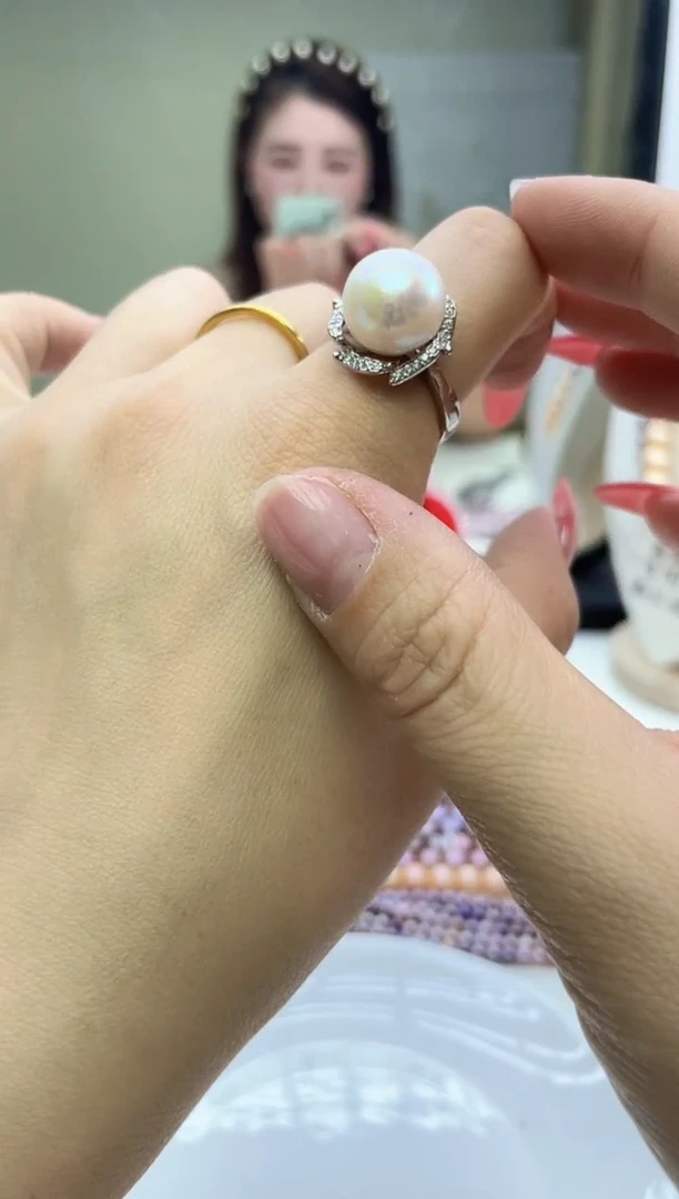 未镶嵌戒指淡水珍珠白色系