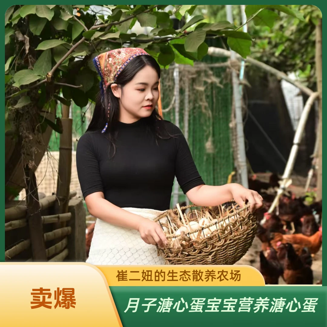 《无忧蛋窝》崔二妞生态散养农家五谷杂粮虫草溏心土鸡蛋顺丰直达