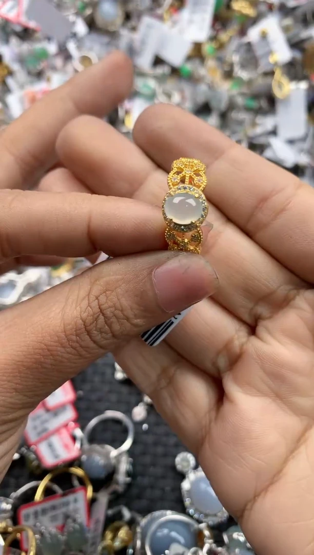 银S925镶嵌戒指翡翠121212----3