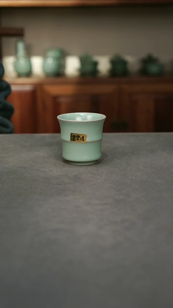 【闪购商品】君子汝瓷【福利】竹节杯174