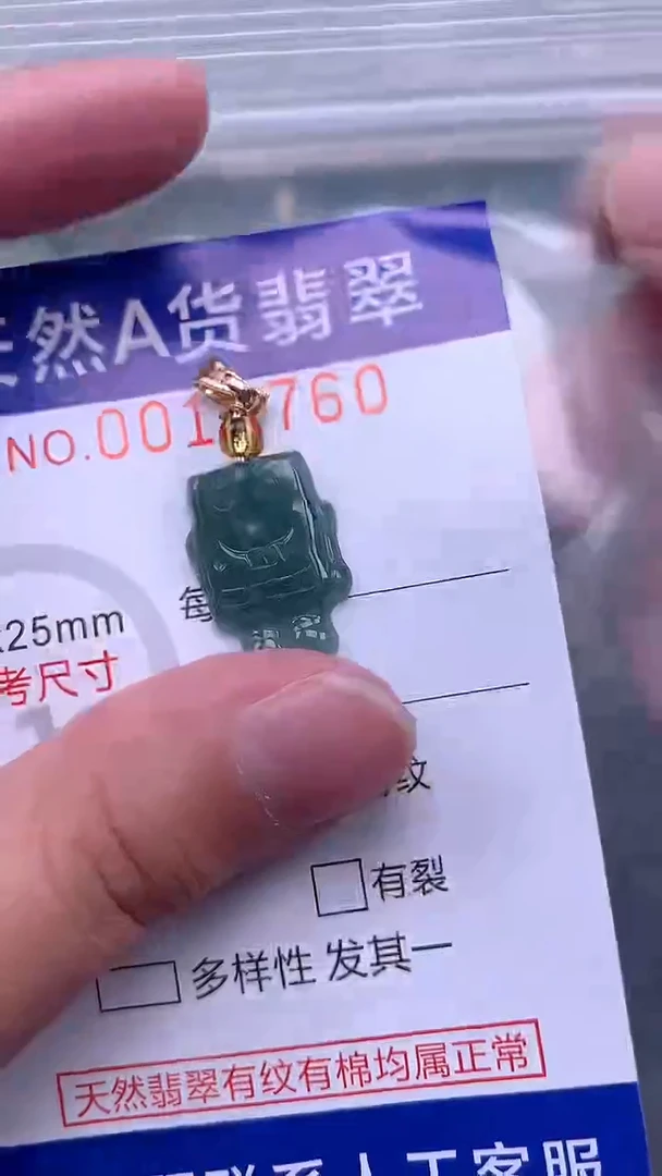 翡翠未镶嵌吊坠(不含链)1