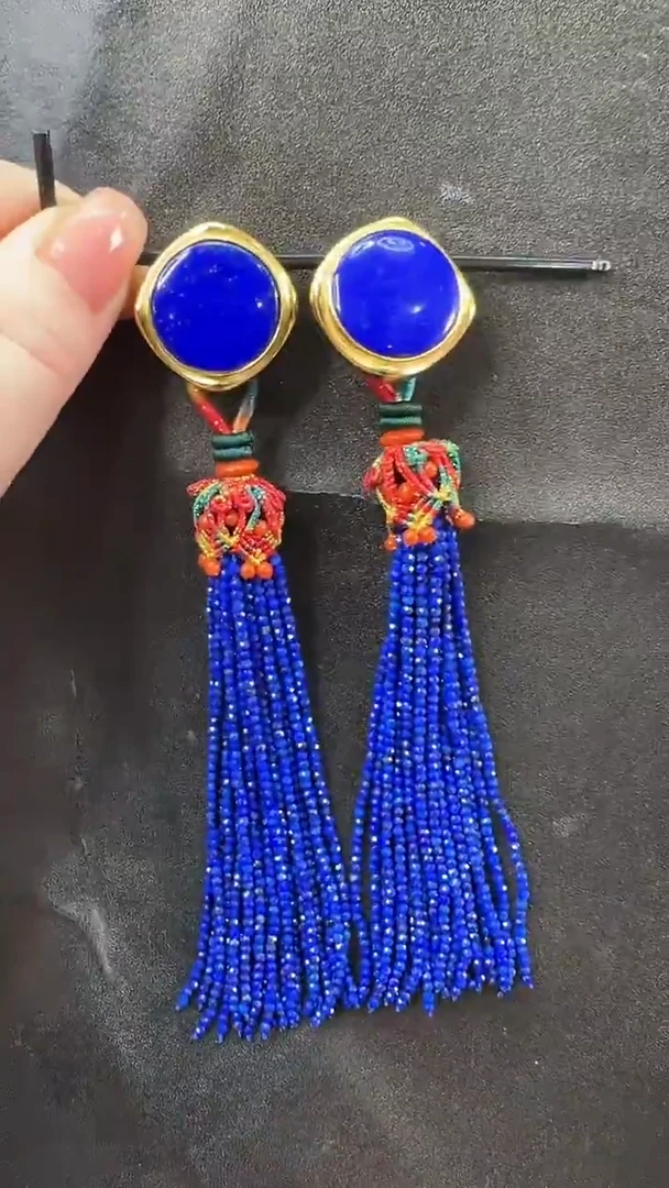 未镶嵌青金石颈饰耳环