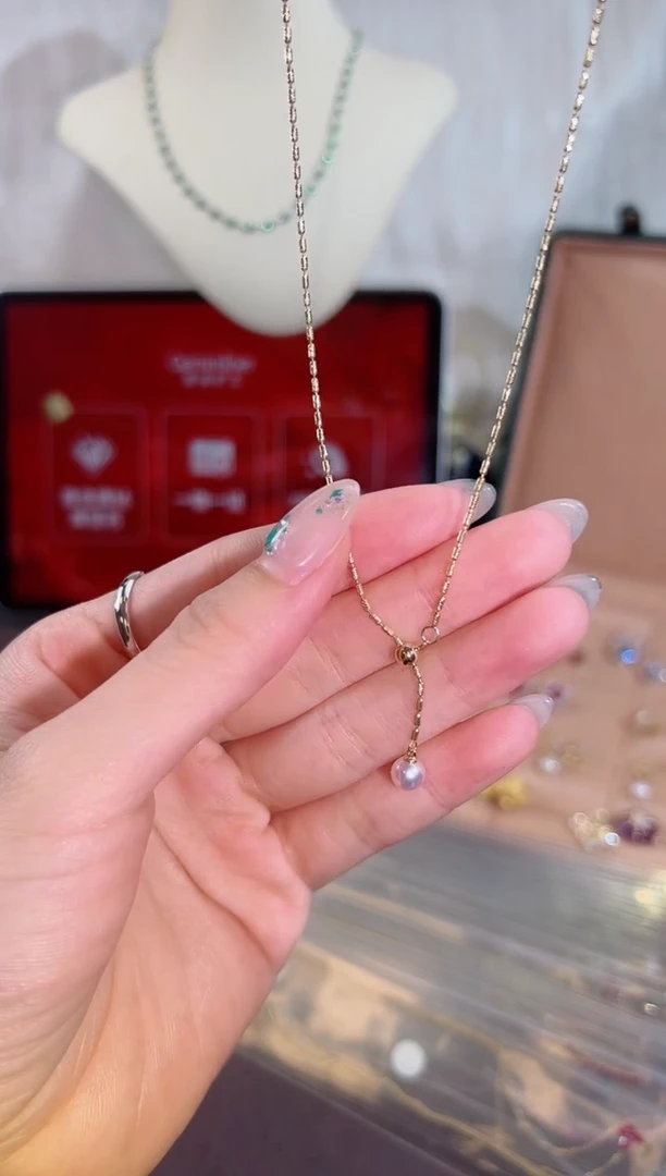 海水珍珠18K金镶嵌颈饰BN17255#-Y#38