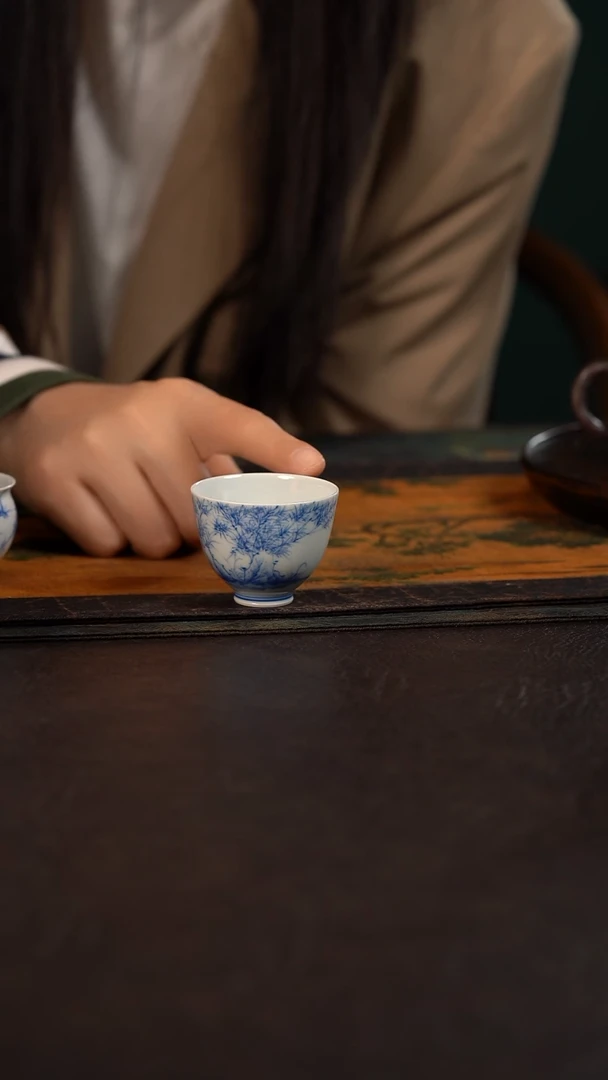 杯聚澜堂灵石竹子小直口杯