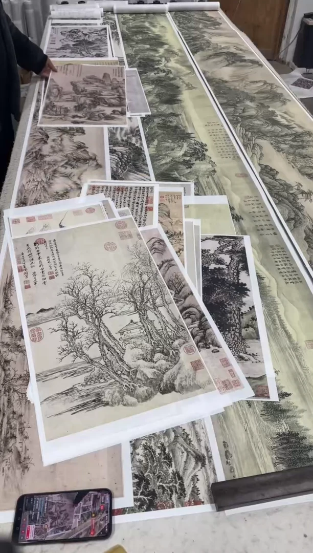 王翚 寒林小景 微喷复刻