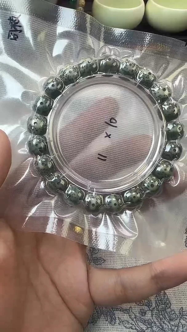 手串星月菩提1石玉料糯冰单圈11×10高透精工福利