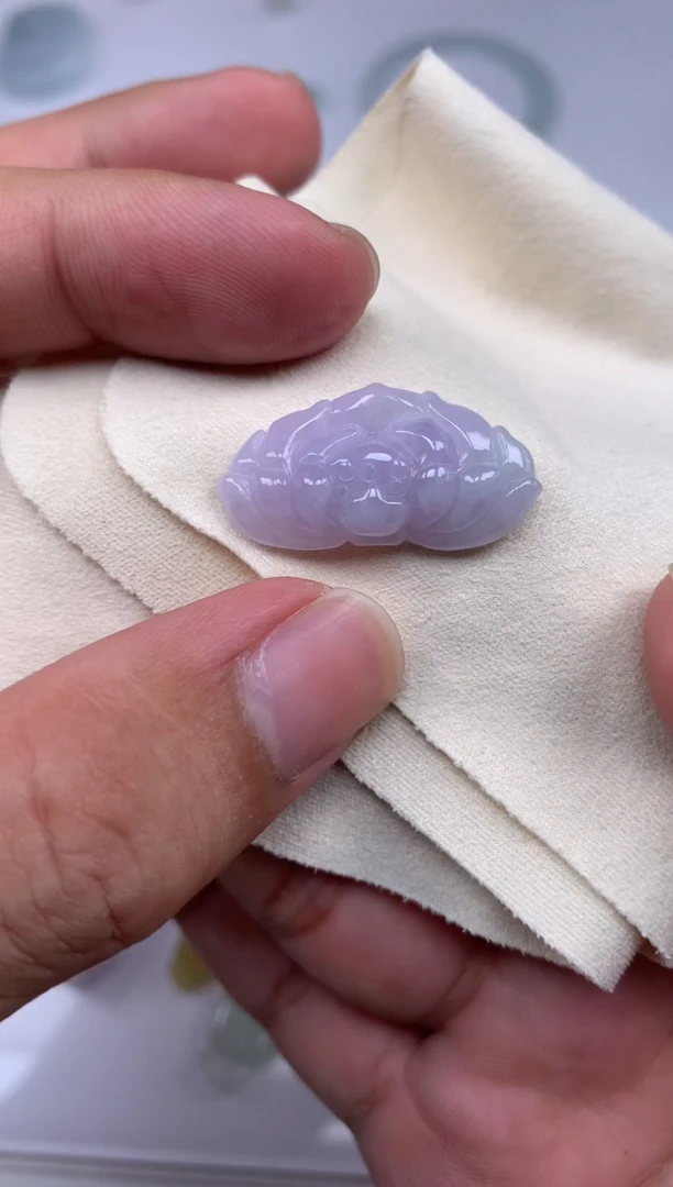 翡翠未镶嵌颈饰8紫花