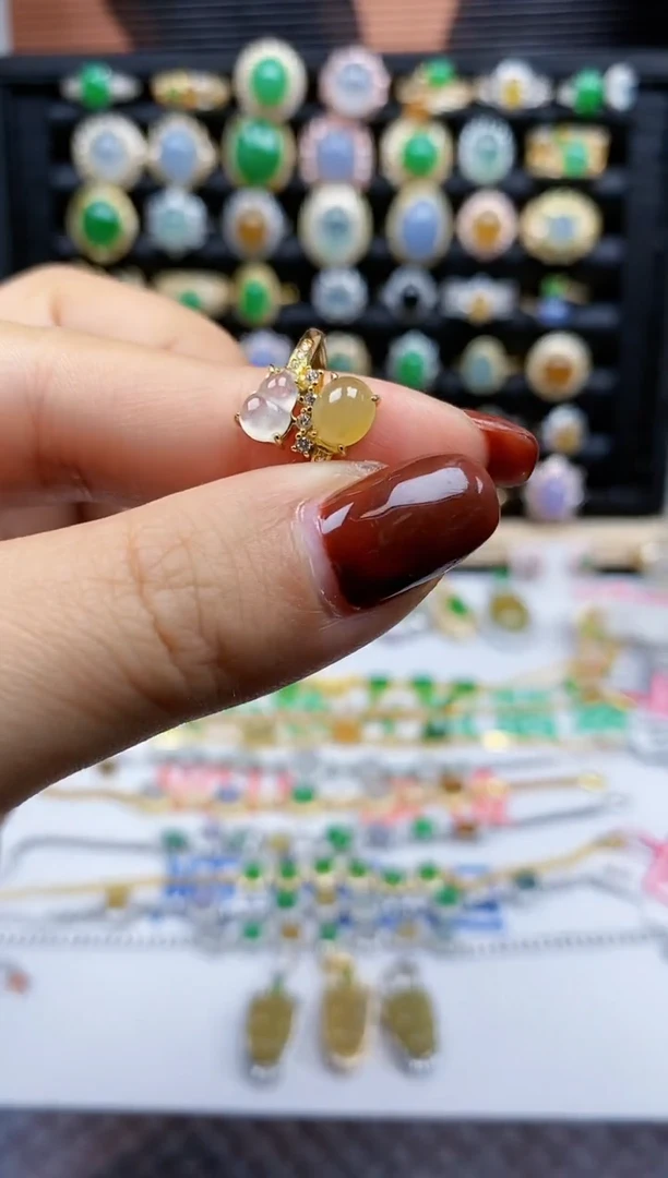 银S925镶嵌戒指翡翠130