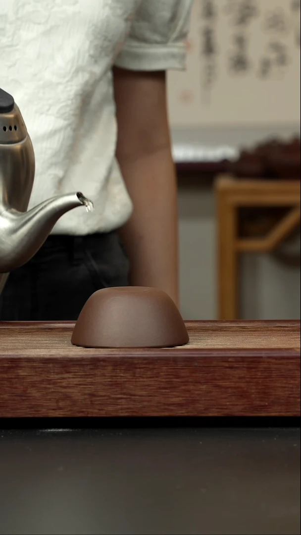 紫砂茶杯老紫泥 大碗杯