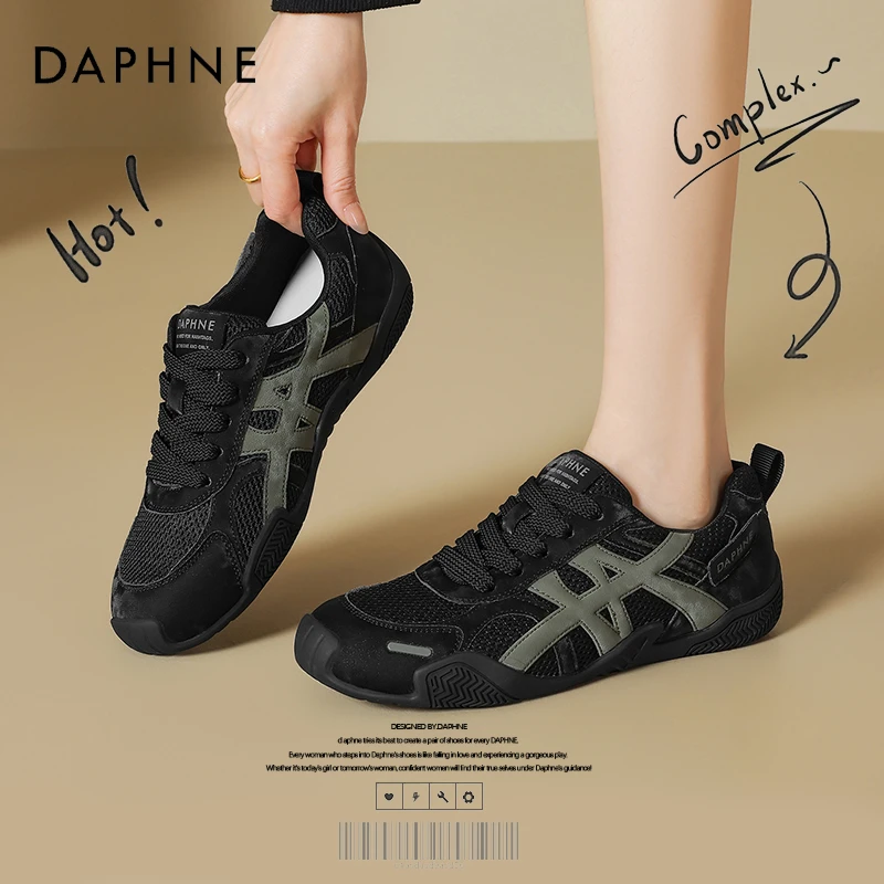 达芙妮网红爆款运动休闲阿甘鞋25秋季女鞋舒适透气时尚潮流德训鞋