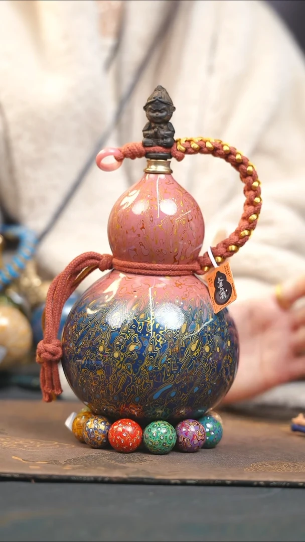 【闪购商品】XD190漆艺酒葫芦不包手串及旋转底座