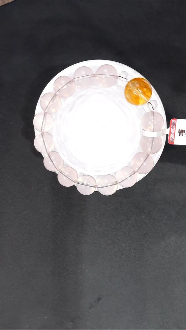 未镶嵌手链水晶粉水晶手串