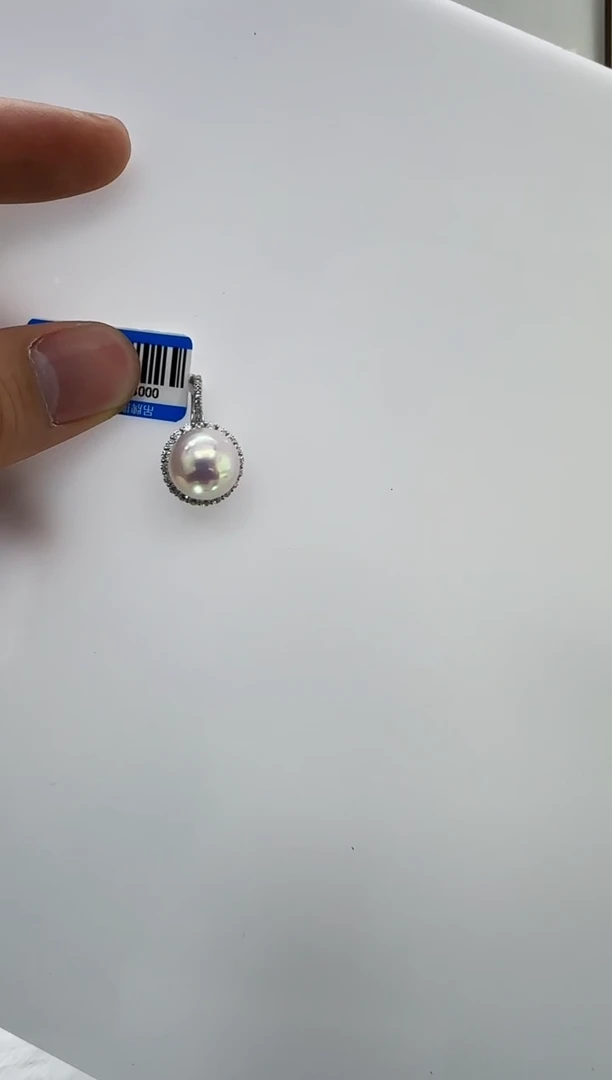 【闪购商品】淡水珍珠DA银S925镶嵌b628 白珠吊坠11