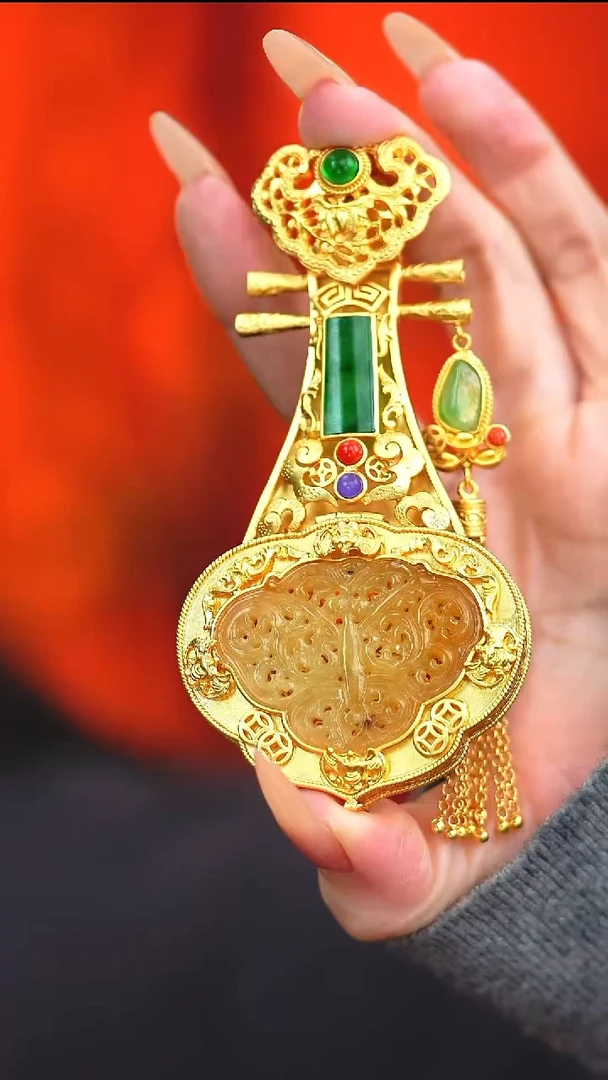 吊坠(不含链)银S925镶嵌翡翠新款