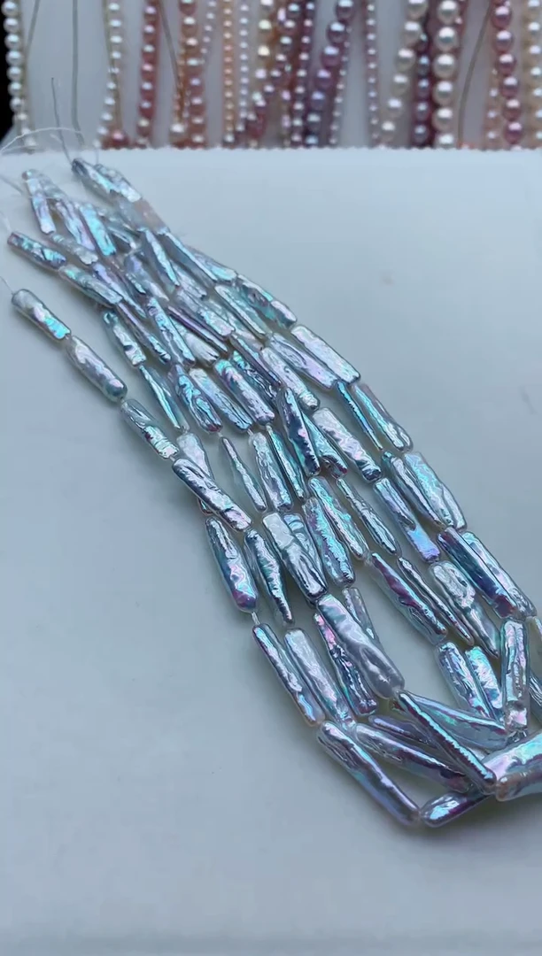 未镶嵌淡水珍珠裸珠无扣头多样性发其一，非无暇