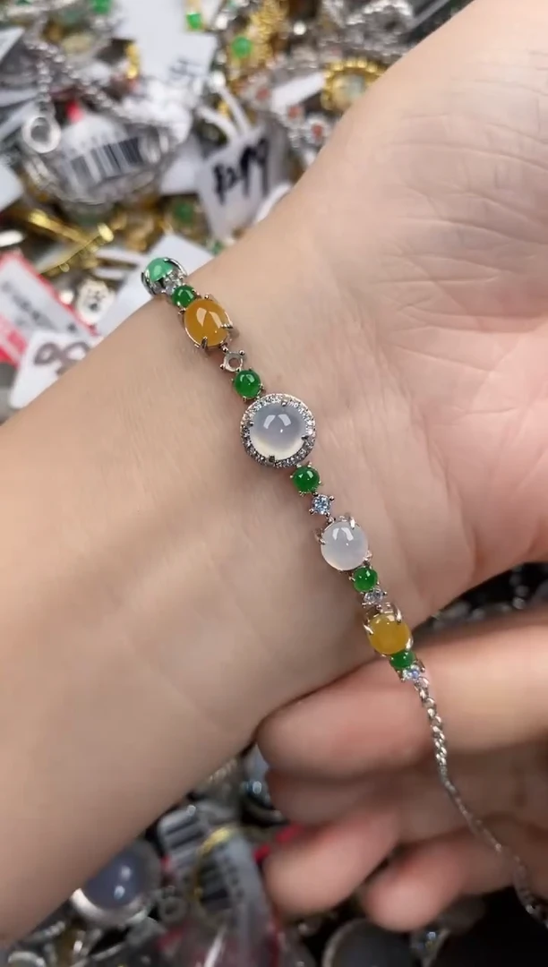 银S925镶嵌戒指翡翠11   8