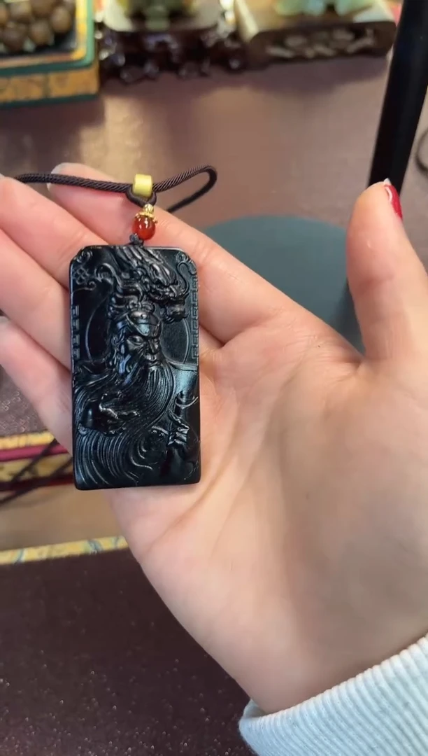 颈饰未镶嵌和田玉和田玉挂件龙关羽M077