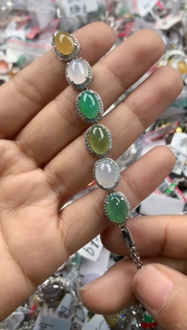 银S925镶嵌戒指翡翠888----2