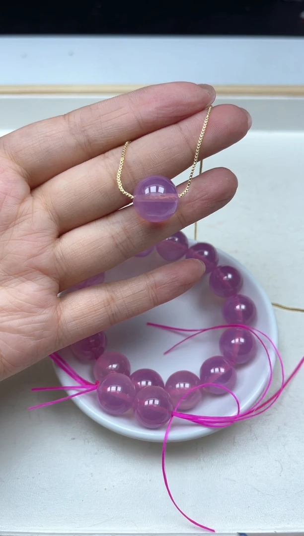 散珠未镶嵌红宝石M878粉宝石14mm1颗46.8元