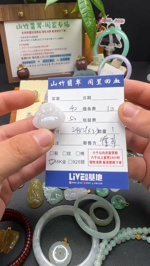 颈饰18K金镶嵌翡翠3002487