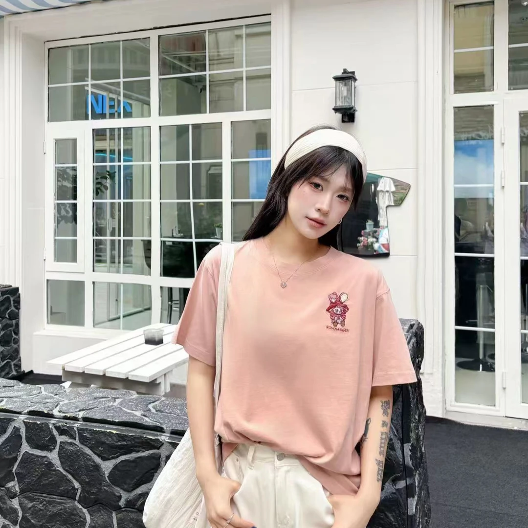 纸袋家夏季新款「礼盒装刺绣魔女拉布短袖」22006纯棉舒适简约T恤