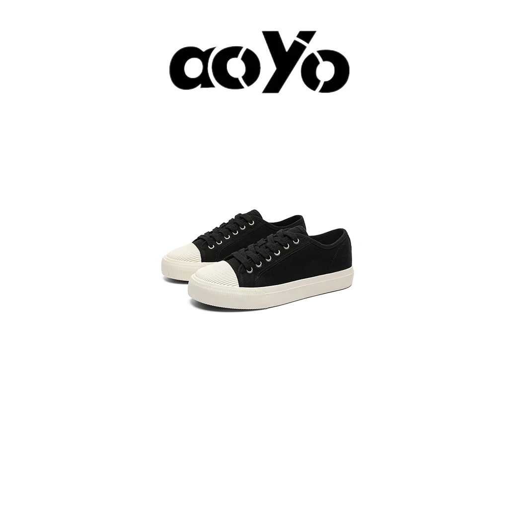aoyo夏季帆布鞋薄款低帮休闲百搭男ins小众潮流增高透气帆布鞋