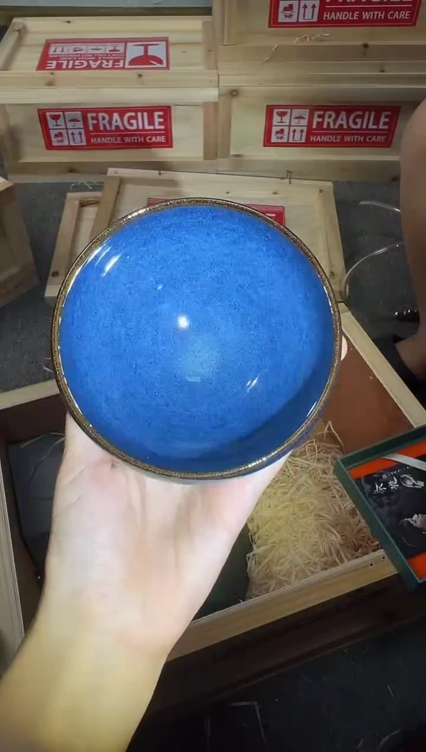 茶盏回蓝 钵 盏三疯建盏茶器