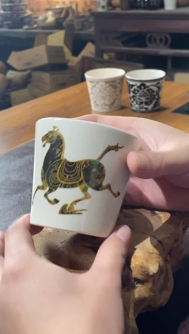 8号新品一马当先杯杯磁州窑嘎嘎好