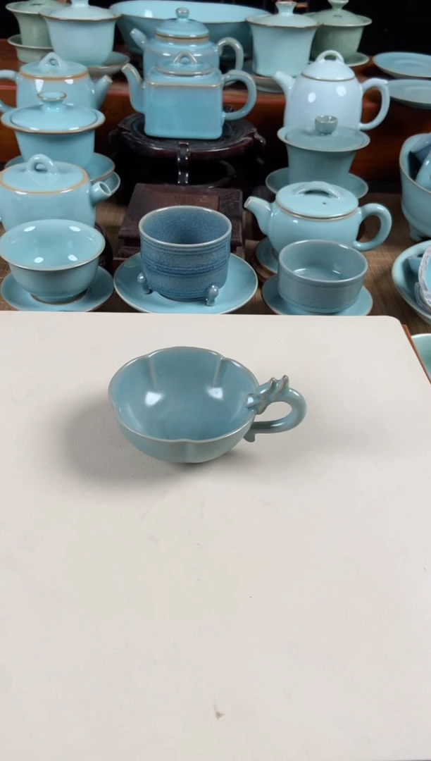 【闪购商品】其他微瑕老泥坑仿古釉龙吸水杯子