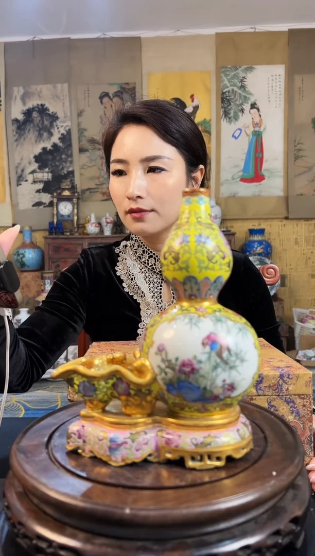 瓷片景德镇陶瓷琳琅彩瓷赏瓶