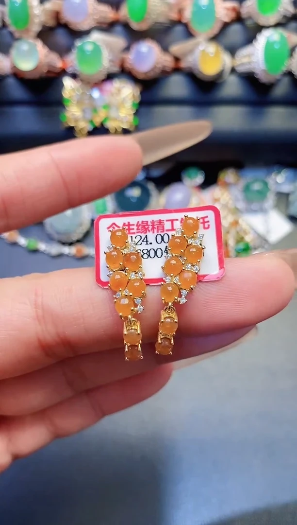 银S925镶嵌戒指翡翠天然
