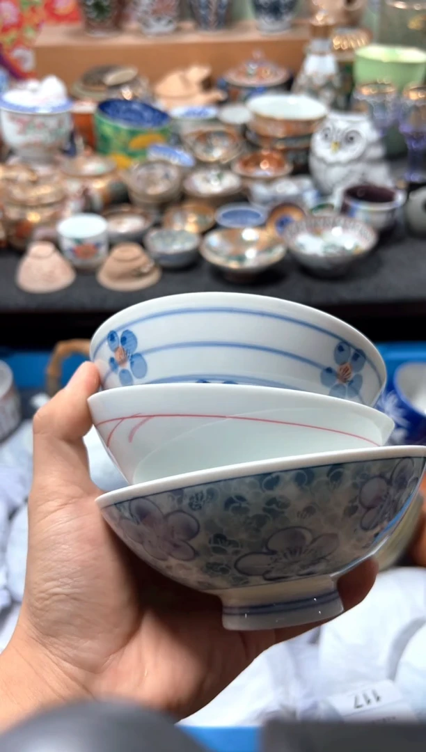 瓷片五*马夏目海外回流瓷器中古品。135