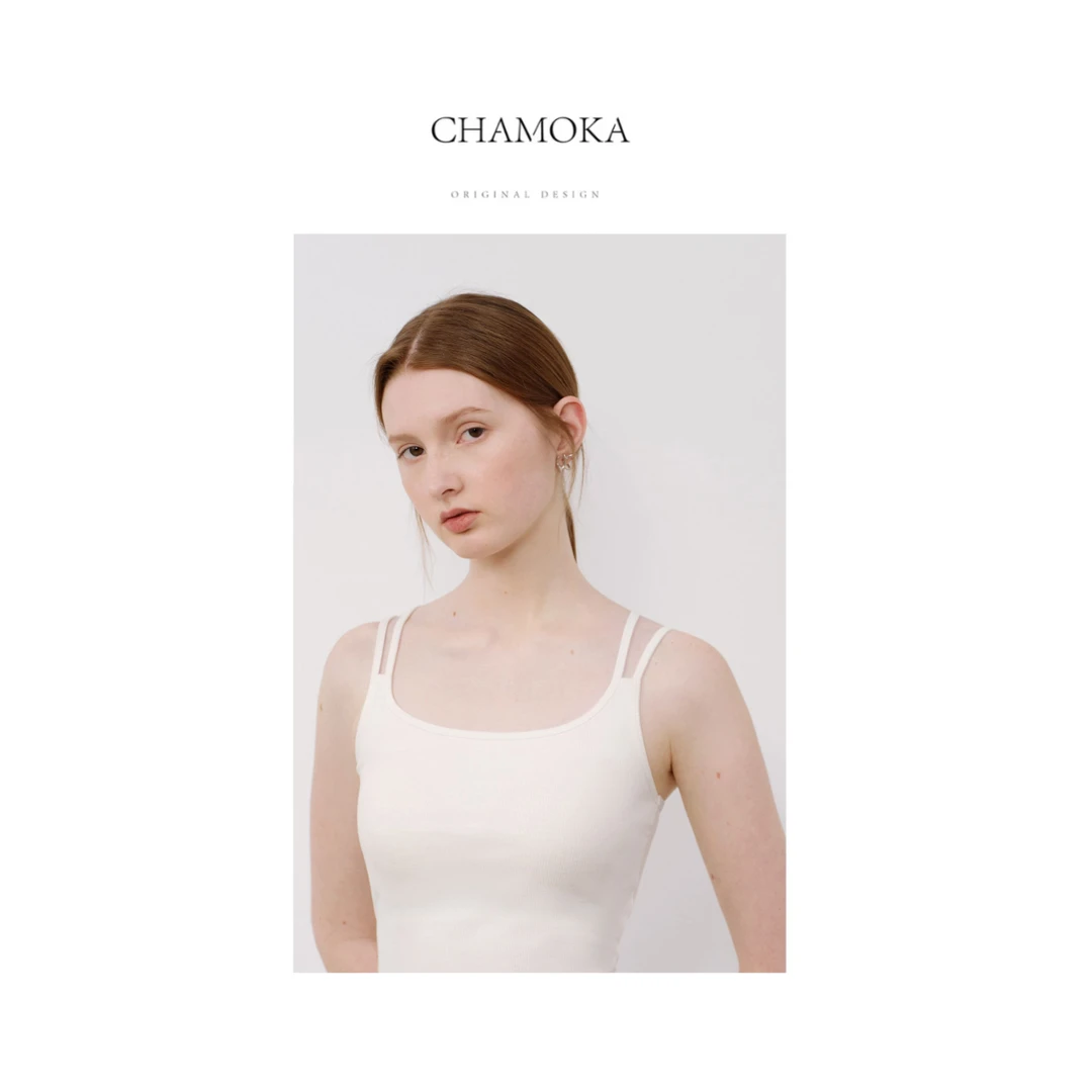 【宠粉福利】时尚简约百搭显瘦优美设计感双肩带美背L932