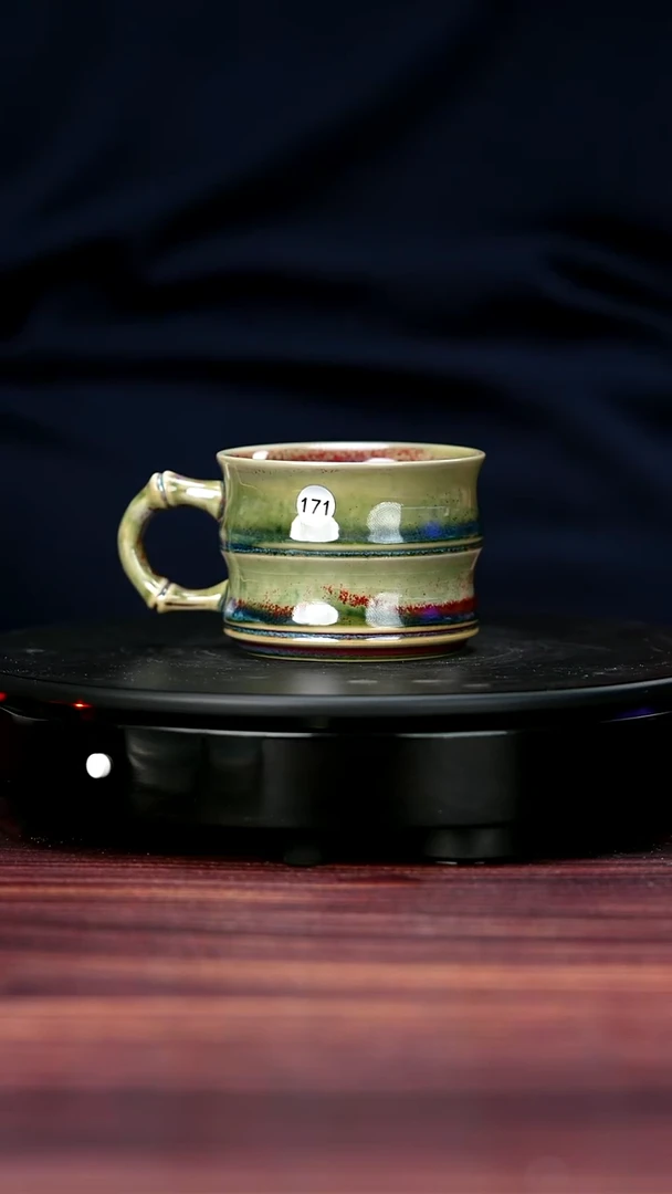 其他171#盼龙窑一级原矿钧瓷竹节马克杯