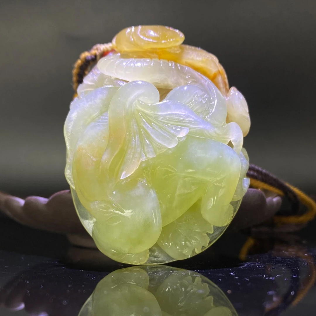 天然岫玉岫玉吊坠岫玉精品吊坠022