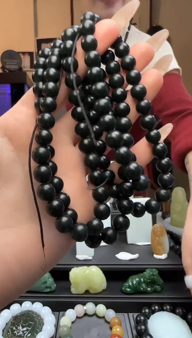 【闪购商品】和田玉青玉圆珠未镶嵌长链