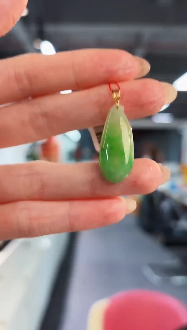 【闪购商品】翡翠颈饰18K金镶嵌缅料A货/支持复检/一件