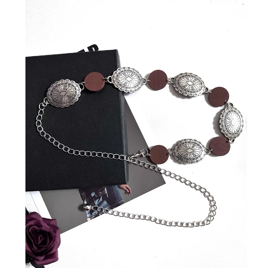 废土风金属腰链女配裙子装饰连衣裙裤子时尚个性y2k链条腰带配饰