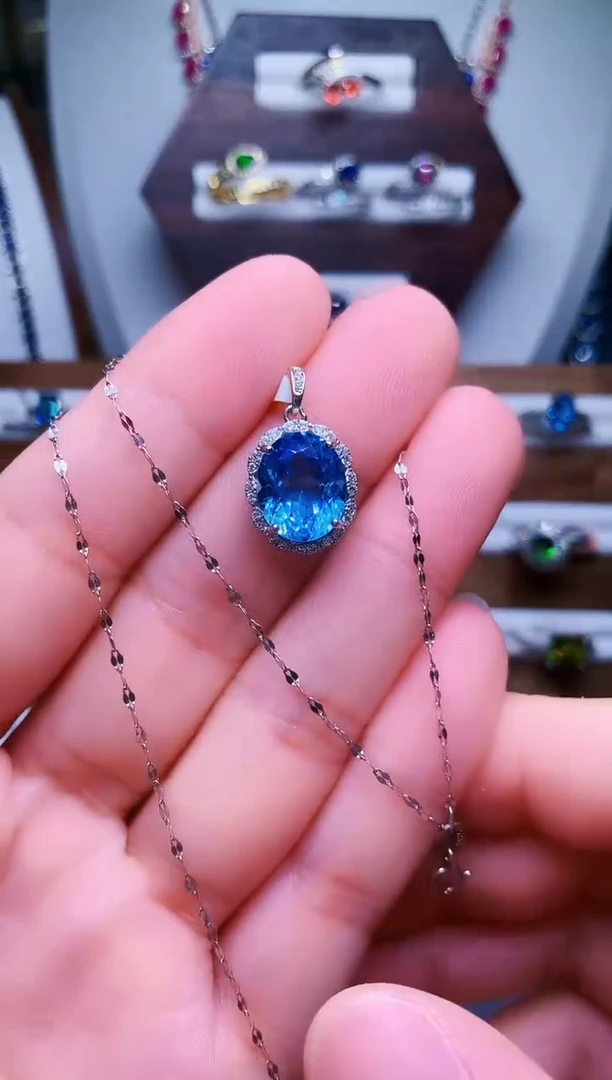 【闪购商品】托帕石颈饰银S925镶嵌54-15