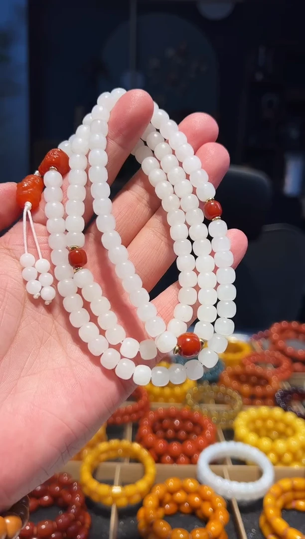 未镶嵌手串和田玉8+老型108