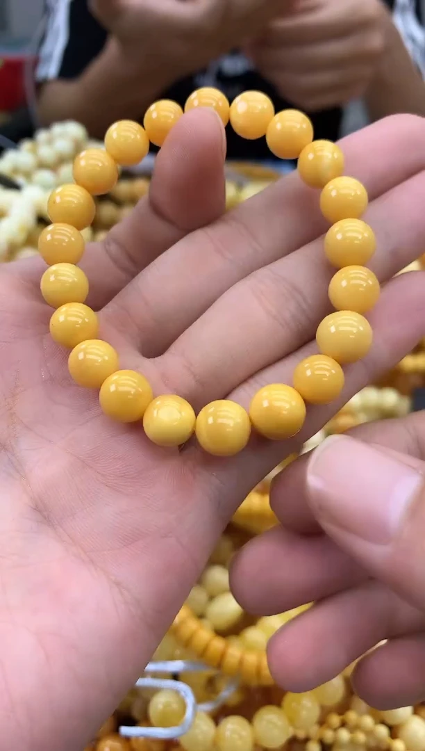 裸石蜜蜡未镶嵌手串